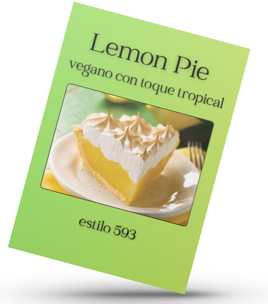 El arte del Lemon Pie Vegano con toque tropical estilo 593